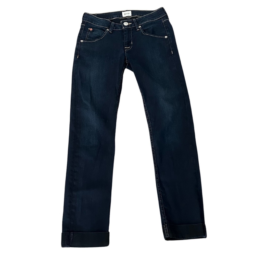 Hudson Bacara Crop Straight Cuffed Jeans | Dark Blue Wash | NWOT | Size 26